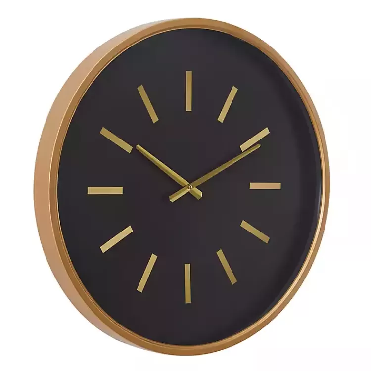 black_metal_modern_thomas_wall_clock_3.webp Black Metal Modern Thomas Wall Clock>Kirklands Home Online