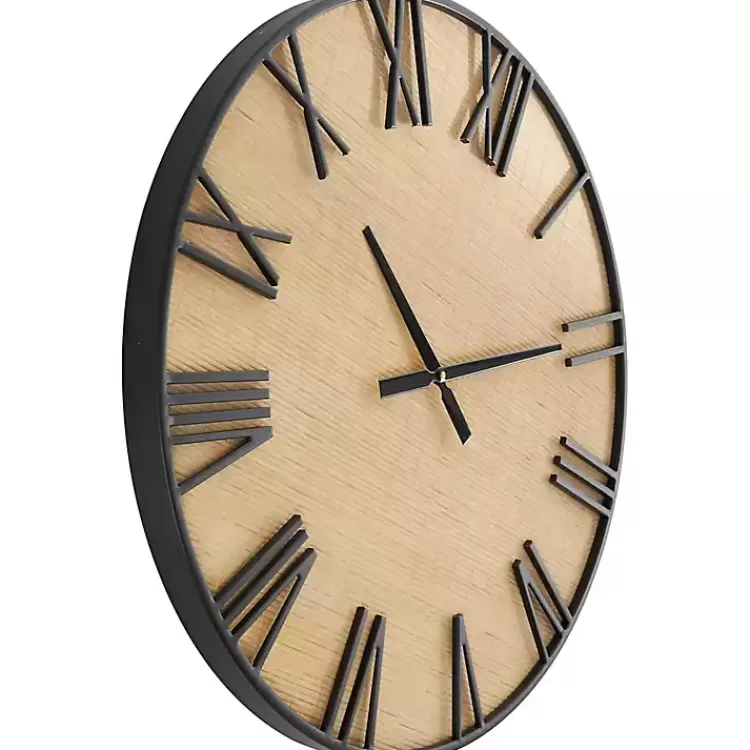 black_metal_natural_wood_wall_clock_5.webp Black Metal Natural Wood Wall Clock>Kirklands Home Sale