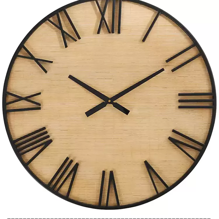 black_metal_natural_wood_wall_clock_7.webp Black Metal Natural Wood Wall Clock>Kirklands Home Sale