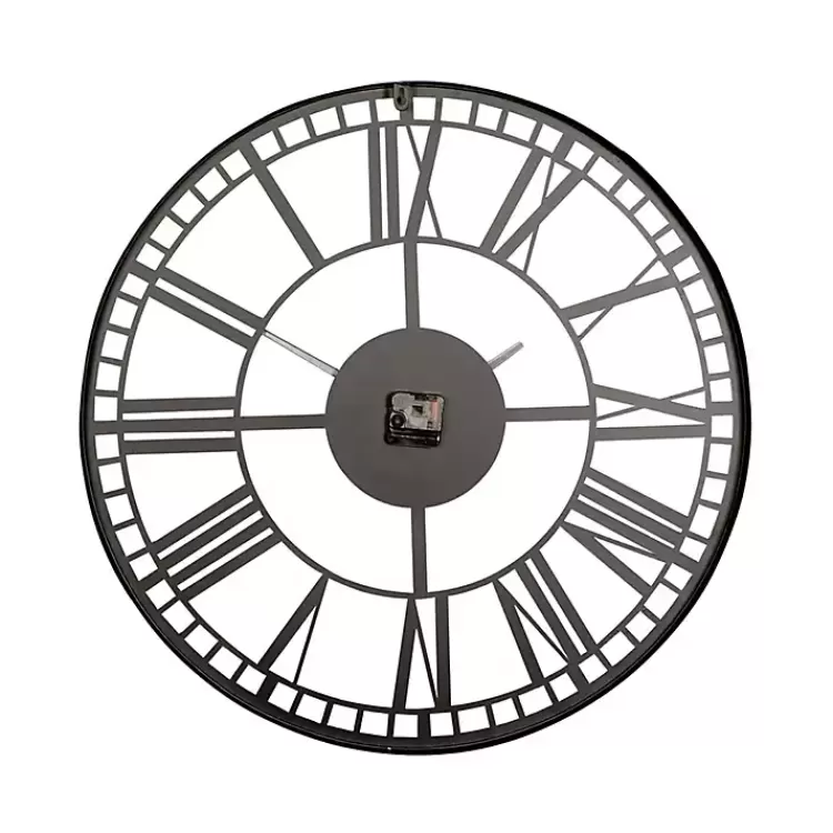 black_metal_open_frame_wall_clock_5.webp Black Metal Open Frame Wall Clock>Kirklands Home Store