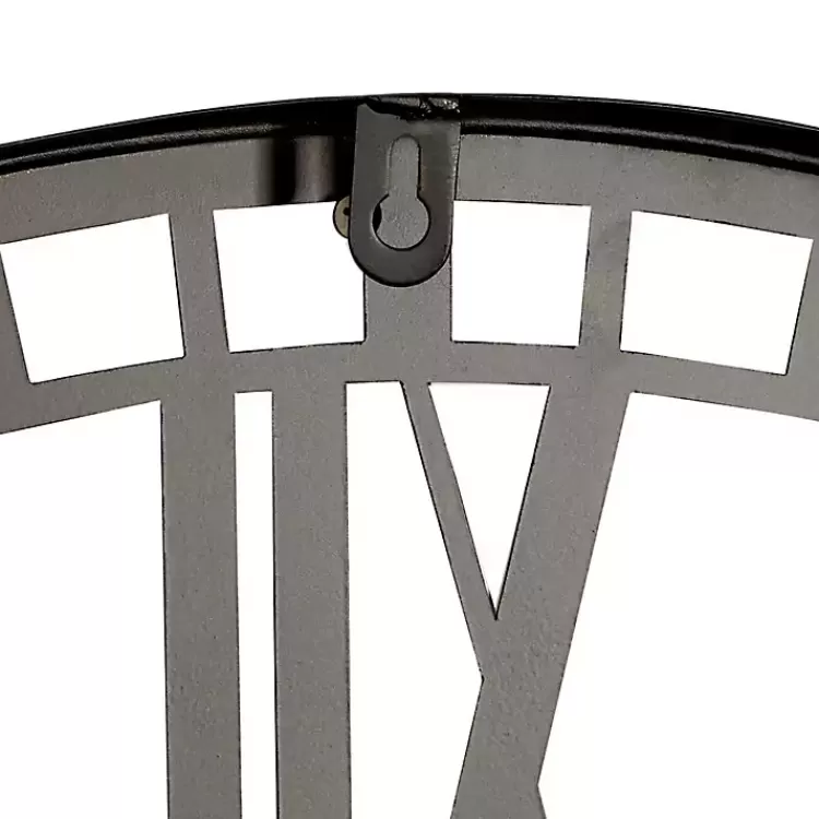 black_metal_open_frame_wall_clock_6.webp Black Metal Open Frame Wall Clock>Kirklands Home Store