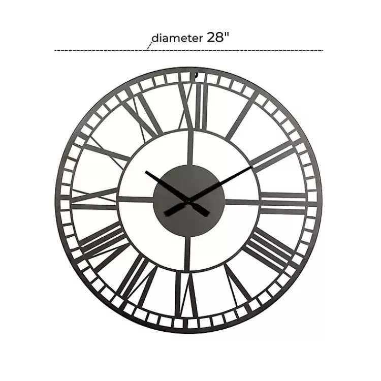 black_metal_open_frame_wall_clock_8.webp Black Metal Open Frame Wall Clock>Kirklands Home Store