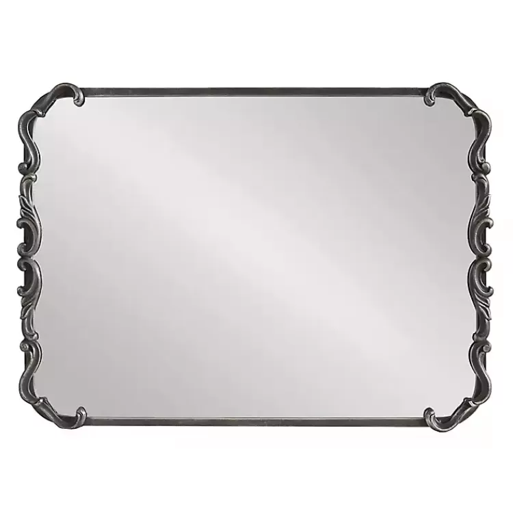 black_metal_ornamental_wall_mirror_4.webp Black Metal Ornamental Wall Mirror>Kirklands Home Best
