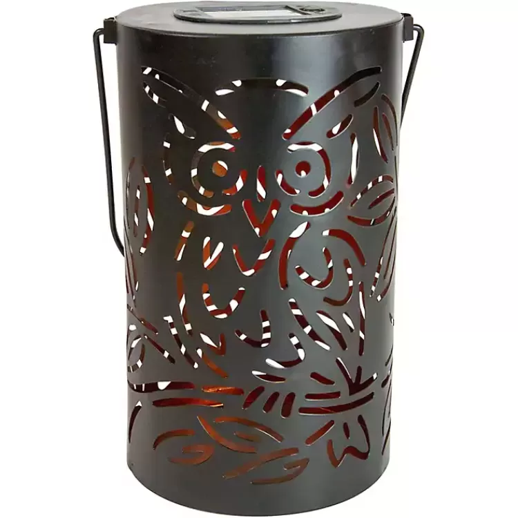 black_metal_owl_dusktodawn_outdoor_solar_lantern_4.webp Metal Owl Dusk-to-Dawn Outdoor Solar Lantern>Kirklands Home Discount