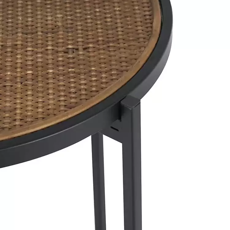 black_metal_rattan_accent_tables_set_of__4.webp Black Metal Rattan Accent Tables, Set of 2>Kirklands Home Sale