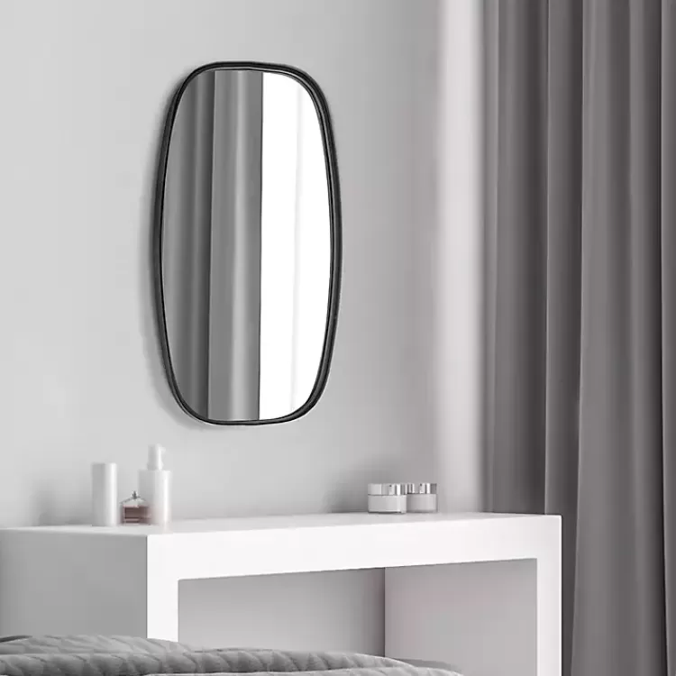 Black Metal Rectangular Wall Mirror, 18x31.5 in.>Kirklands Home Outlet