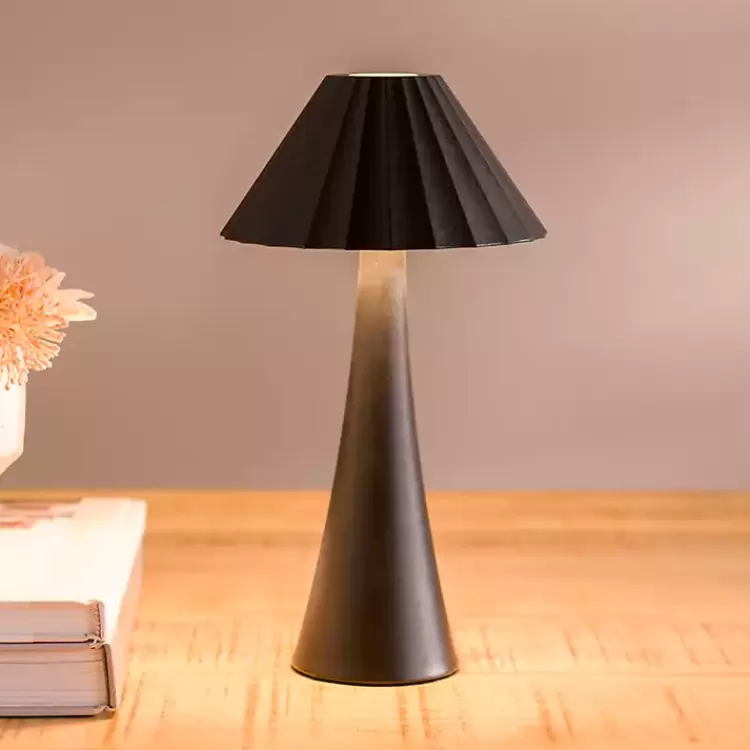 Metal Ribbed Rechargeable Touch Lamp>Kirklands Home Store