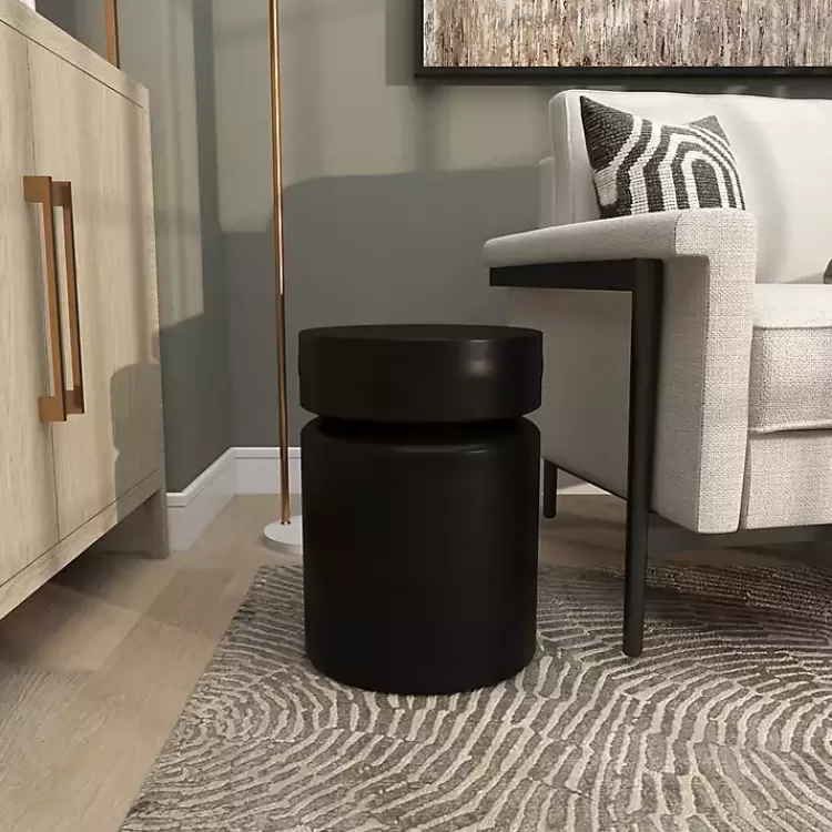 Metal Round Drum Accent Table>Kirklands Home Sale