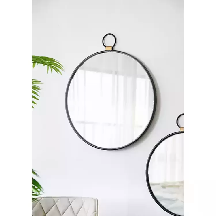 black_metal_round_top_loop_wall_mirror_7.webp Black Metal Round Top Loop Wall Mirror>Kirklands Home Best Sale