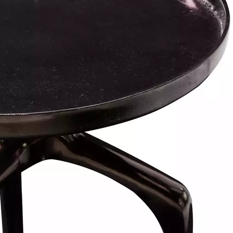 black_metal_round_tripod_accent_table_2.webp Metal Round Tripod Accent Table>Kirklands Home Store