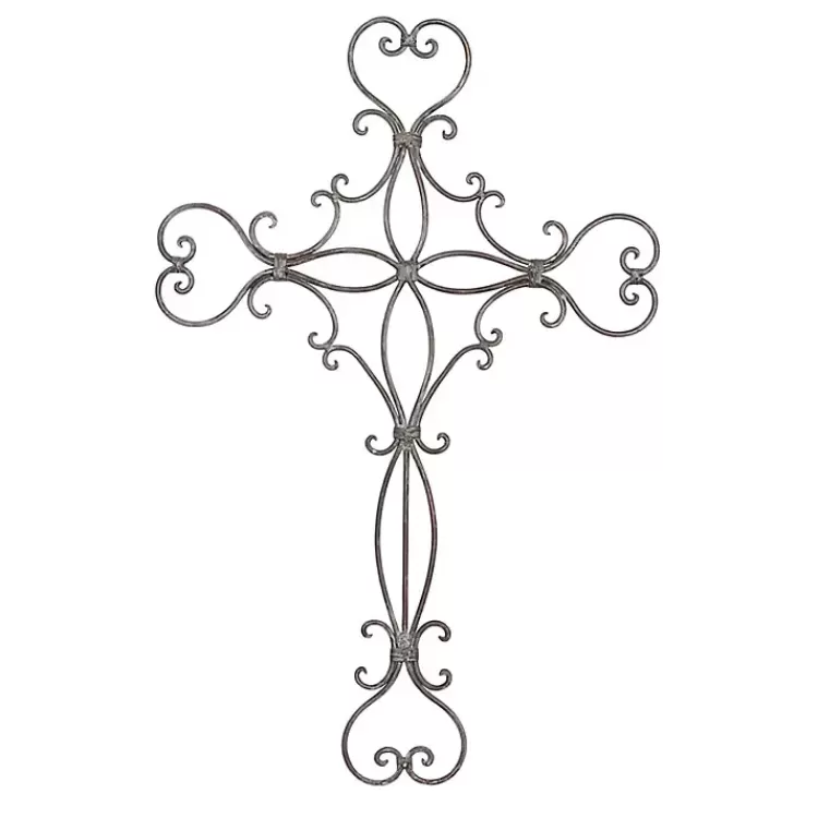 Metal Scroll Cross Wall Plaque>Kirklands Home Outlet