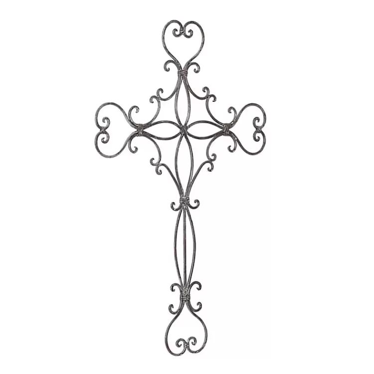 Metal Scroll Cross Wall Plaque>Kirklands Home Outlet