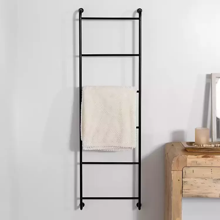 black_metal_wall_ladder_3.webp Metal Wall Ladder>Kirklands Home Outlet