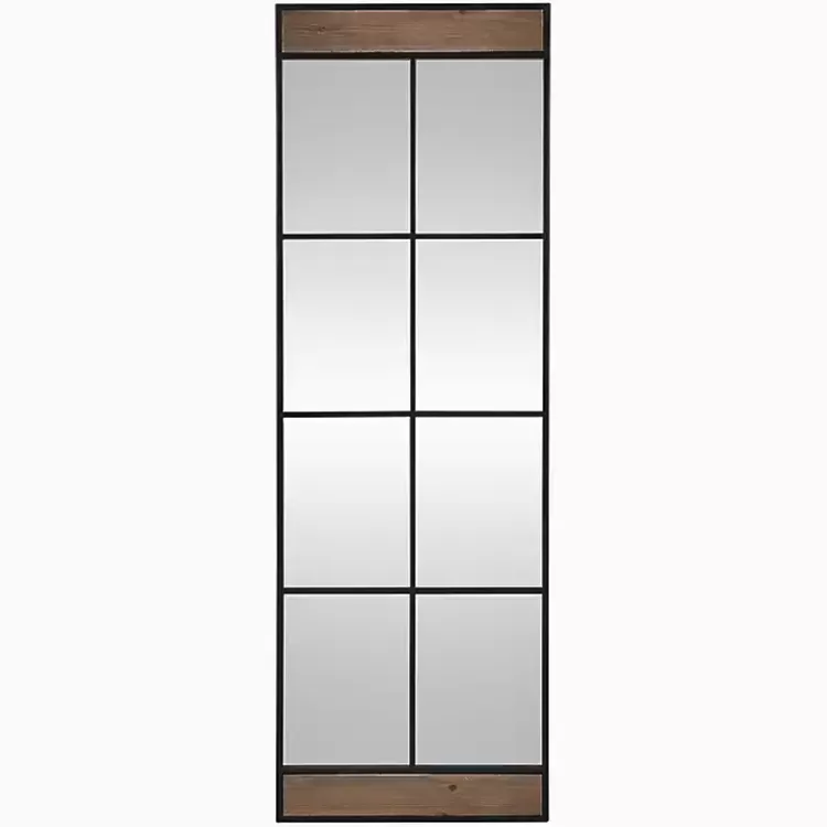 Black Metal Window Grid Standing Mirror>Kirklands Home Flash Sale