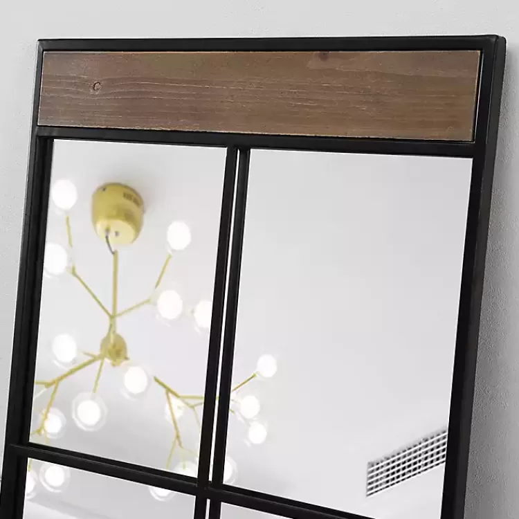 black_metal_window_grid_standing_mirror_3.webp Black Metal Window Grid Standing Mirror>Kirklands Home Flash Sale