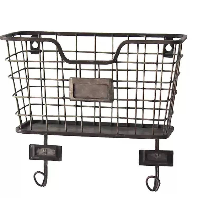Black Metal Wire Mail Wall Pocket>Kirklands Home Fashion