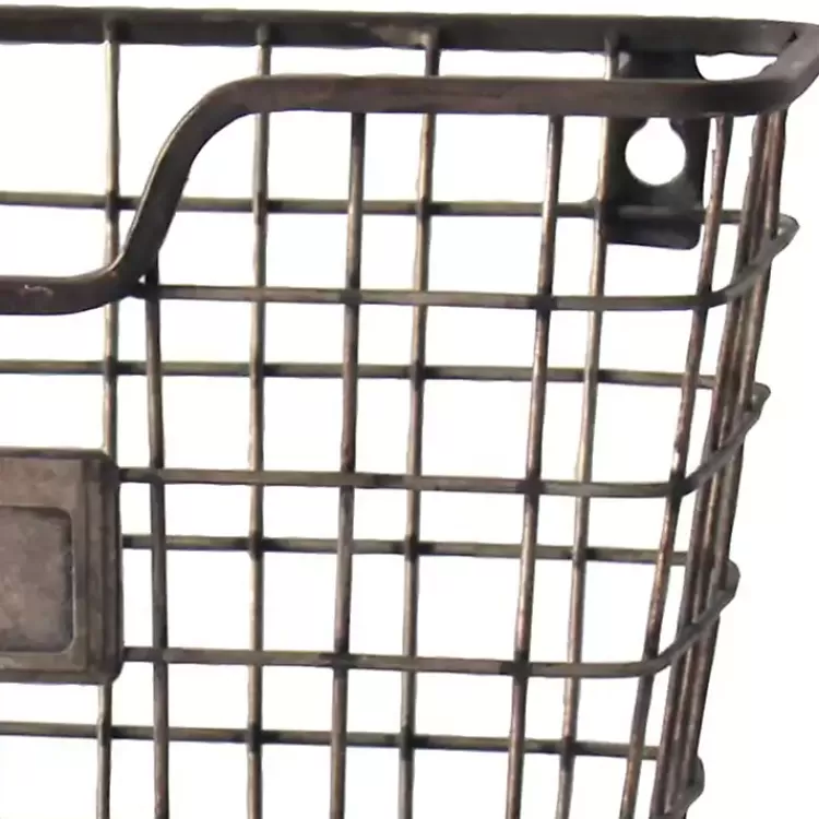 black_metal_wire_mail_wall_pocket_2.webp Black Metal Wire Mail Wall Pocket>Kirklands Home Fashion