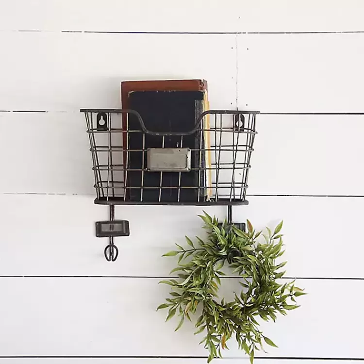 black_metal_wire_mail_wall_pocket_6.webp Black Metal Wire Mail Wall Pocket>Kirklands Home Fashion