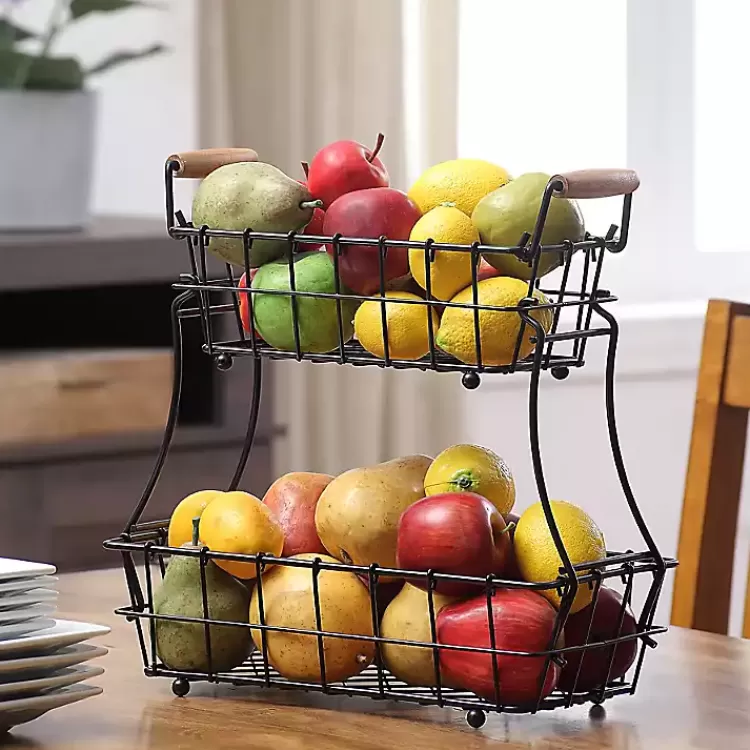 Metal Wire Stackable Kitchen Baskets>Kirklands Home Store