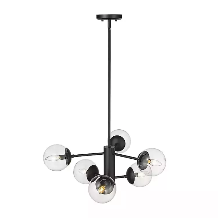black_mod_arm_globe_chandelier_3.webp Mod 5-Arm Globe Chandelier>Kirklands Home New