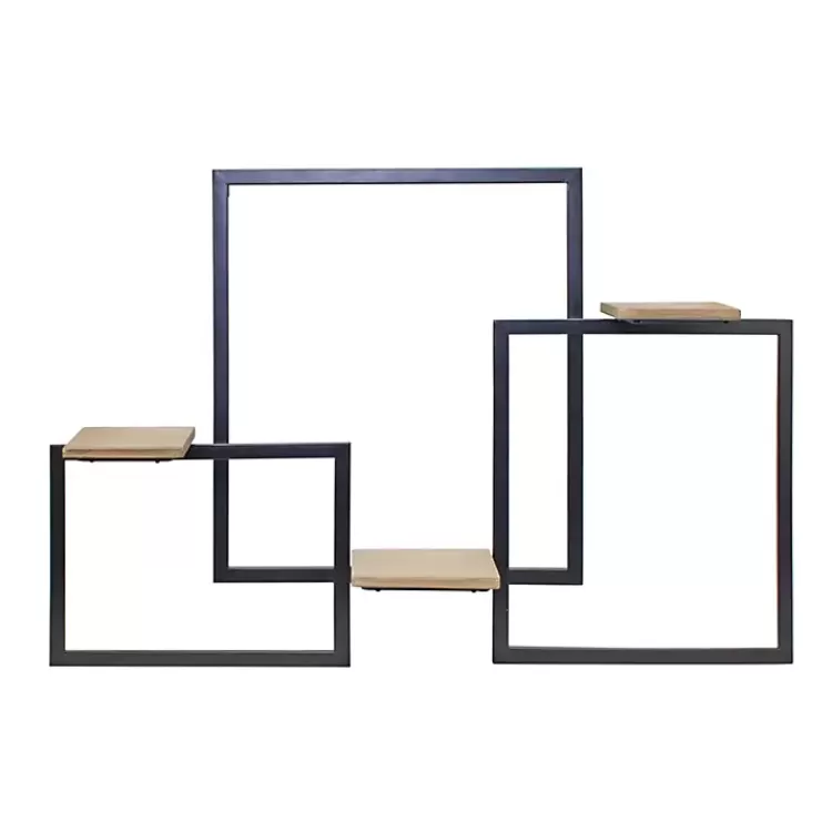 Black Modern Geometric Wall Shelves>Kirklands Home Fashion