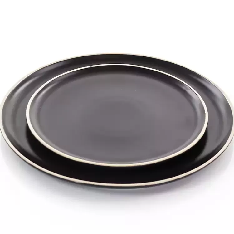 black_modern_stoneware_pc_dinnerware_set_8.webp Modern Stoneware 16-pc. Dinnerware Set>Kirklands Home Best Sale