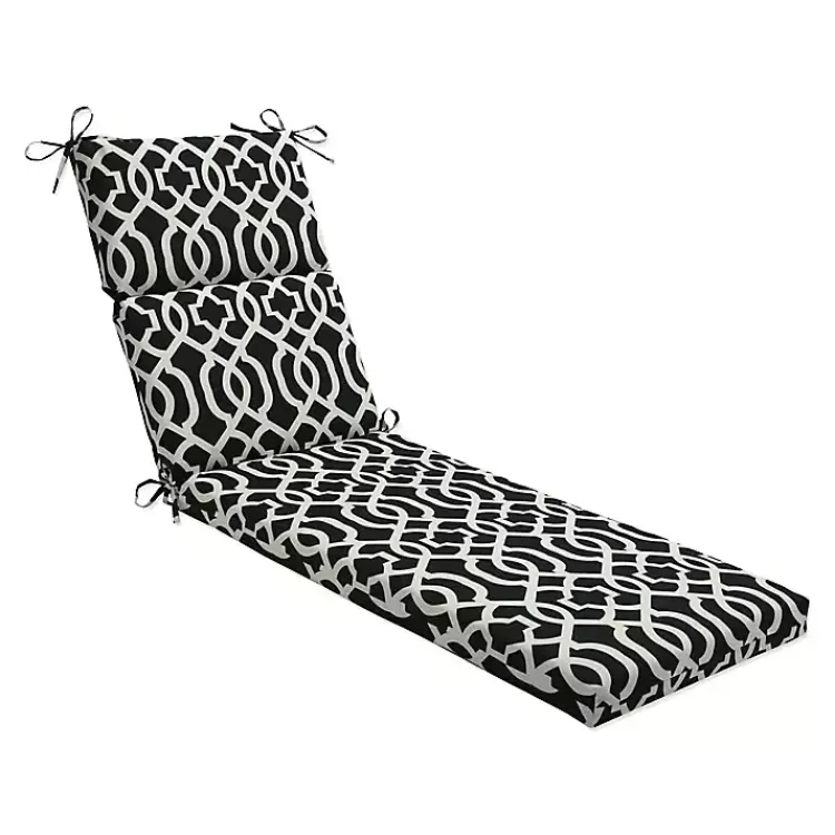 Black New Geometric Outdoor Chaise Cushion>Kirklands Home Best