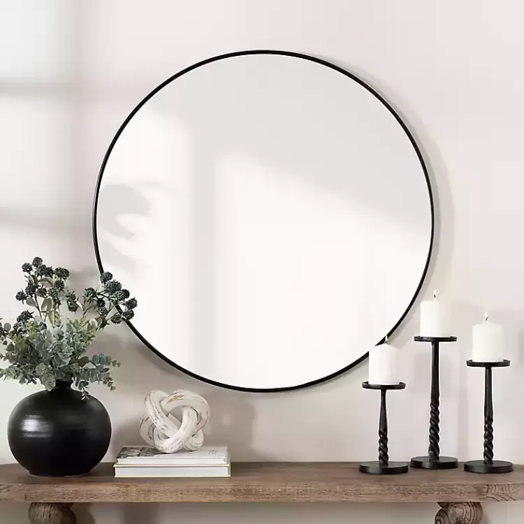 Nouveau Linear Round Mirror>Kirklands Home Cheap