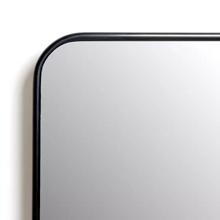 Black Nouveau Panel Wall Mirror>Kirklands Home Clearance