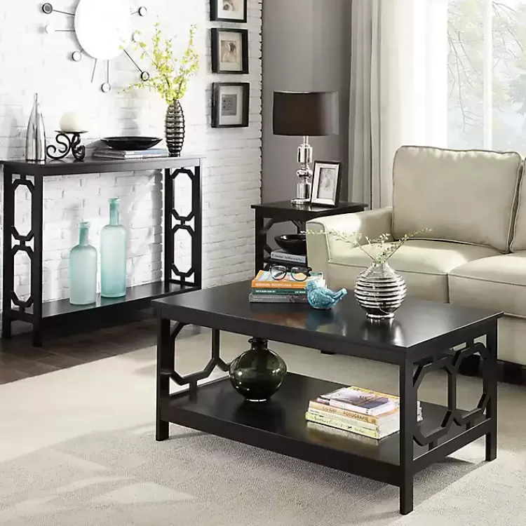 black_octagon_shelf_accent_table_4.webp Octagon 2-Shelf Accent Table>Kirklands Home Store