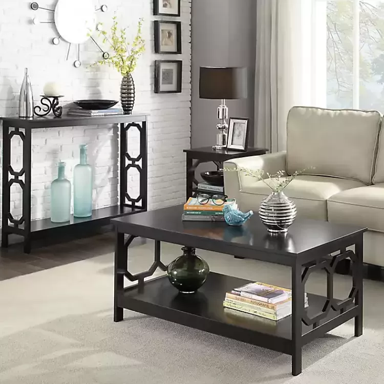 black_octagon_single_shelf_console_table_4.webp Octagon Single Shelf Console Table>Kirklands Home Best Sale