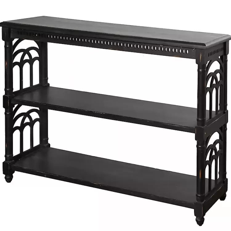 Open Shelf Cathedral Ends Console Table>Kirklands Home Best Sale