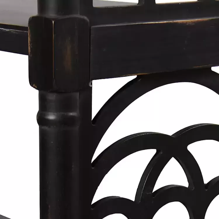 black_open_shelf_cathedral_ends_console_table_2.webp Open Shelf Cathedral Ends Console Table>Kirklands Home Best Sale
