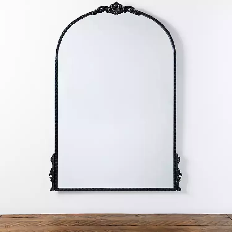 Black Ornate Antique Carved Wall Mirror>Kirklands Home New