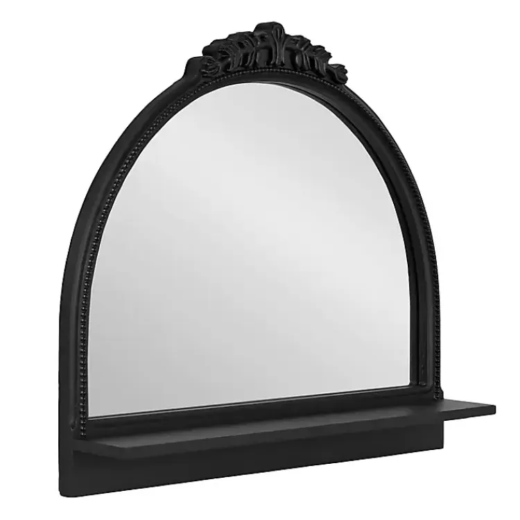 Black Ornate Arch Wall Mirror with Shelf>Kirklands Home Best Sale
