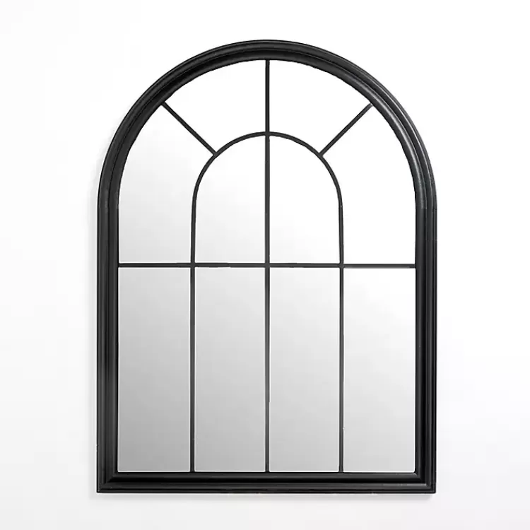 Black Paned Iron Wall Mirror>Kirklands Home Best