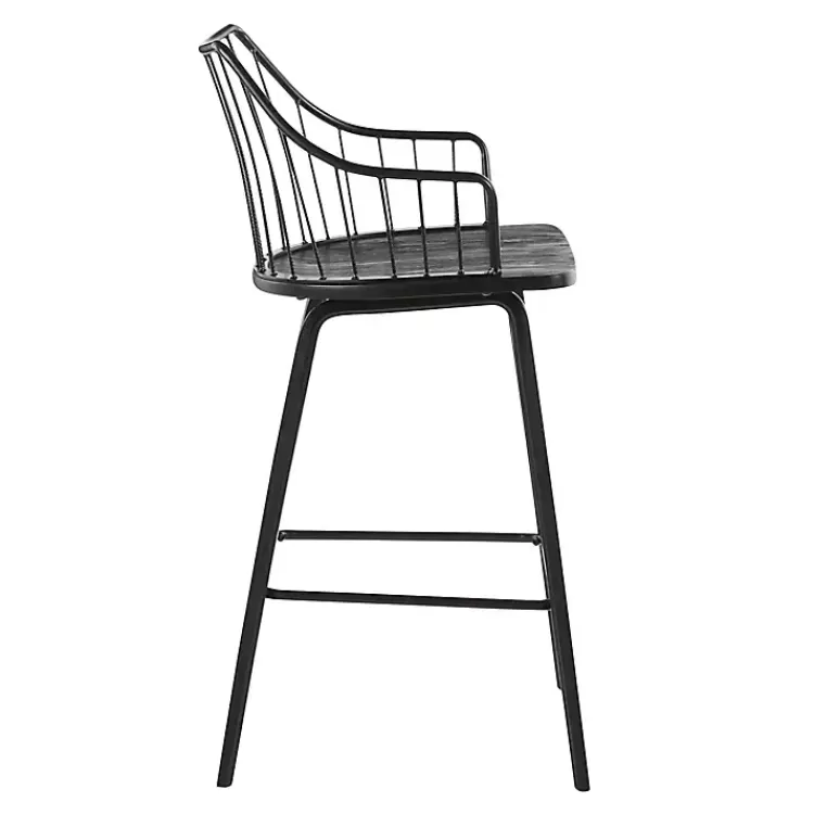 Poplar Wood Swivel Counter Stool>Kirklands Home Shop