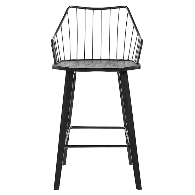 black_poplar_wood_swivel_counter_stool_3.webp Poplar Wood Swivel Counter Stool>Kirklands Home Shop