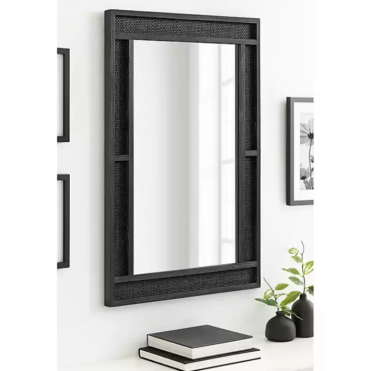 black_rattan_textured_rectangle_wall_mirror_5.webp Rattan Textured Rectangle Wall Mirror>Kirklands Home Discount