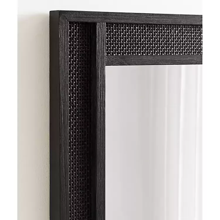 black_rattan_textured_rectangle_wall_mirror_7.webp Rattan Textured Rectangle Wall Mirror>Kirklands Home Discount