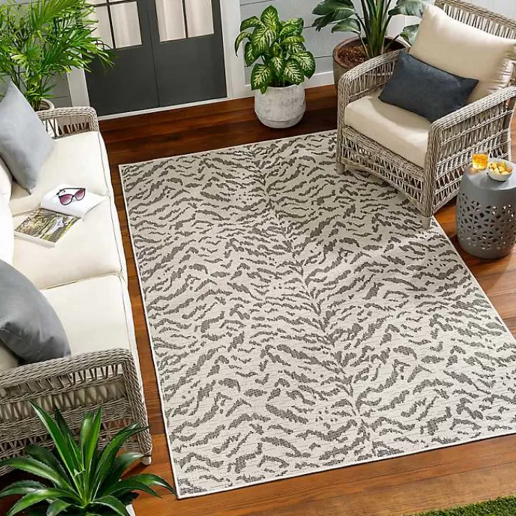 Black Ravello Outdoor Rug, 6x9>Kirklands Home Cheap
