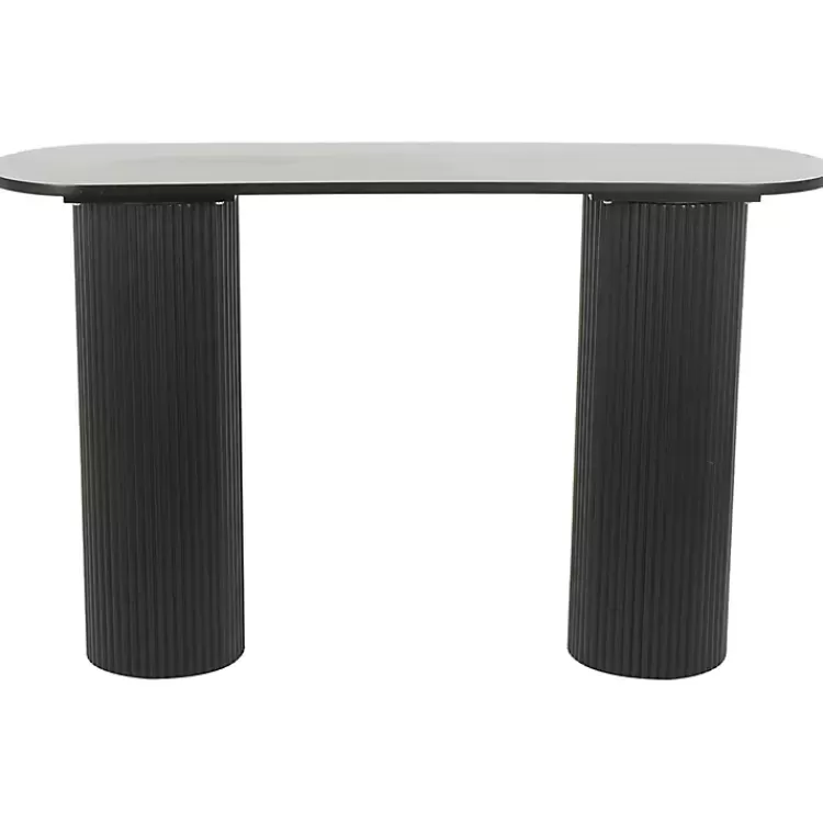 Ribbed Pillars Console Table>Kirklands Home Shop