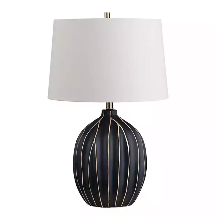 Black Ridge Ceramic Table Lamp>Kirklands Home Fashion