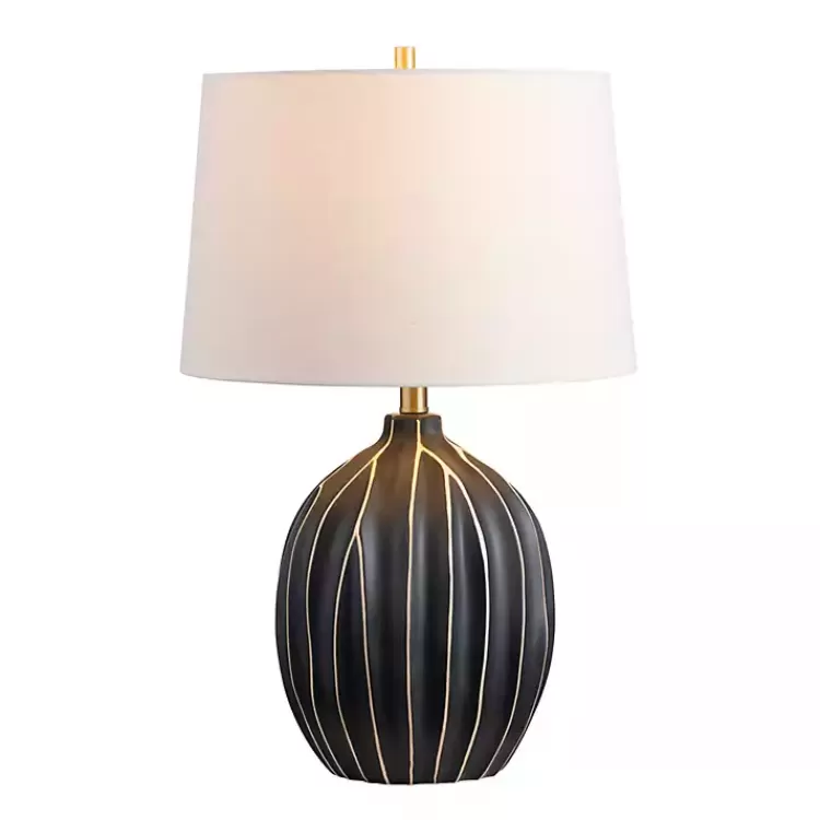 Black Ridge Ceramic Table Lamp>Kirklands Home Fashion