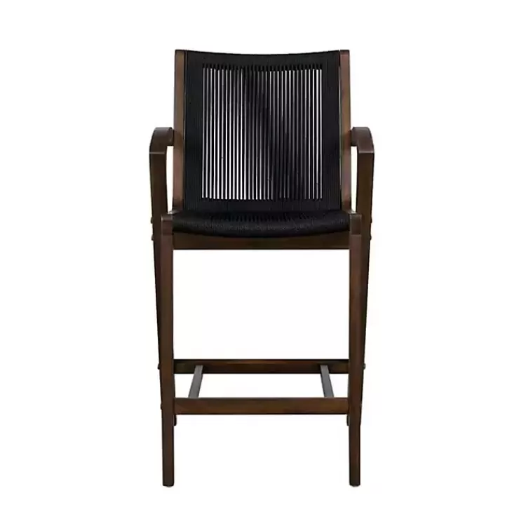 Rope and Brown Wood Counter Stool>Kirklands Home Shop
