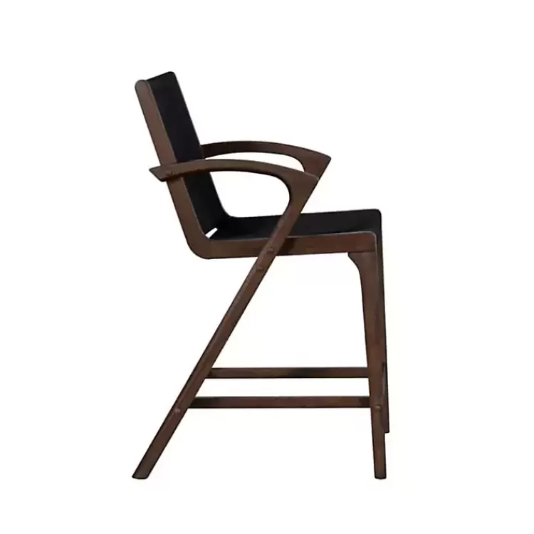 black_rope_and_brown_wood_counter_stool_2.webp Rope and Brown Wood Counter Stool>Kirklands Home Shop