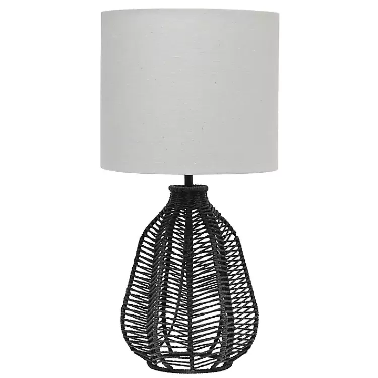 Black Rope Woven Table Lamp>Kirklands Home Best Sale