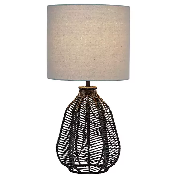Black Rope Woven Table Lamp>Kirklands Home Best Sale