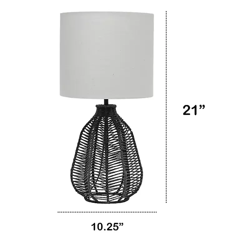 black_rope_woven_table_lamp_2.webp Black Rope Woven Table Lamp>Kirklands Home Best Sale