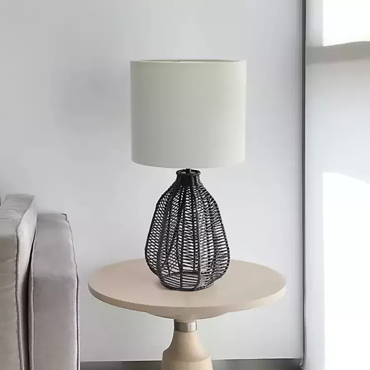 black_rope_woven_table_lamp_3.webp Black Rope Woven Table Lamp>Kirklands Home Best Sale